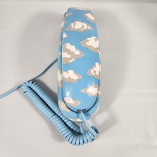 Pushbutton Phone Nick Nora Home Clouds Land Line Trim Line Corded Telephone