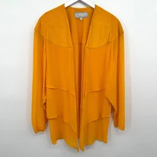 Vintage Platinum Dorothy Schoelen Jacket Cardigan Medium Statement Western Boho