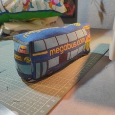 1/76 ISH Scale Soft Toy  megabus Leyland Olympian double Decker. Stuffed Bus