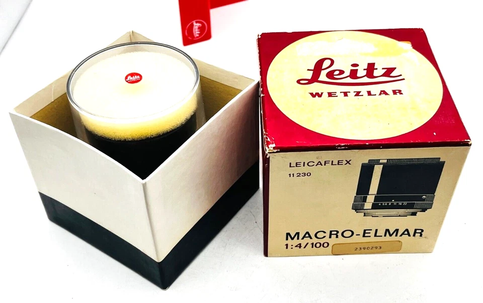 Lente de fuelle LEICA MACRO-ELMAR-R 100 mm F4 en caja original SS# a juego! Foto 2 de 4