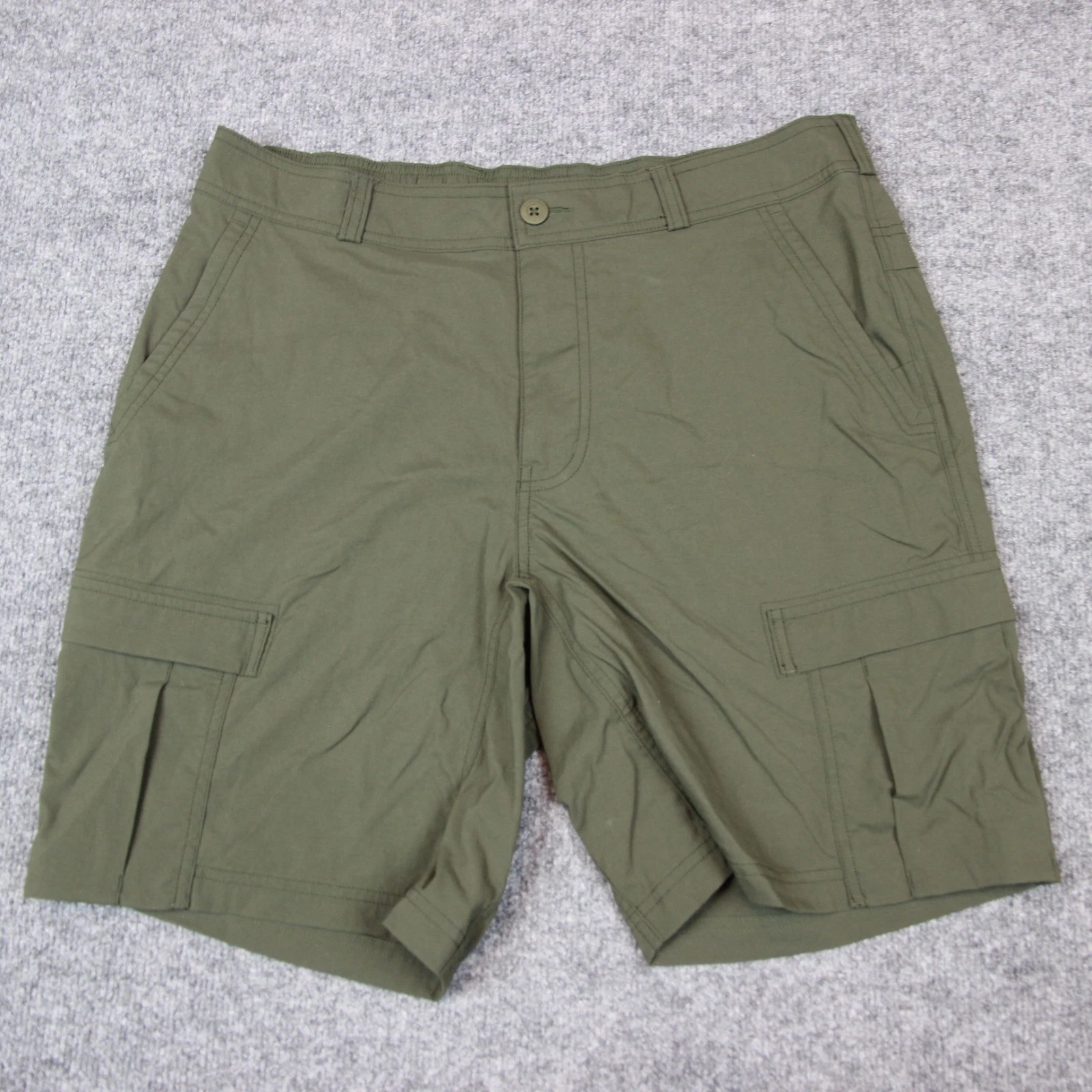 REI CO-OP Cargo Shorts Men's 36 (Actual 34") Green Hiking Outdoor Nylon Stretch