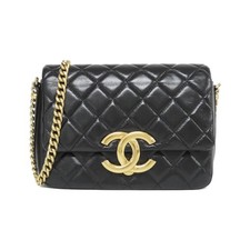 Chanel As3855 Lambskin Shoulder Bag Women Black One Size