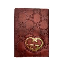 GUCCI Card Case - Guccissima Leather RED Men's