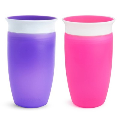 Munchkin  Miracle 360 Degree Sippy Cup, 10 oz, Pink/Purple, 2 Pack
