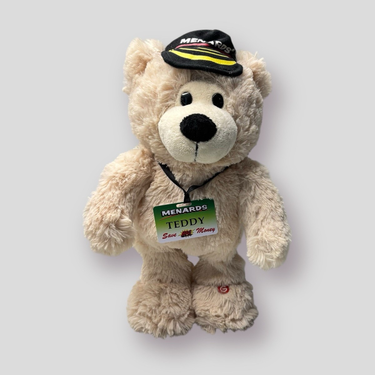 Menards Gemmy Singing Teddy Bear “Save Big Money” Rare 2011