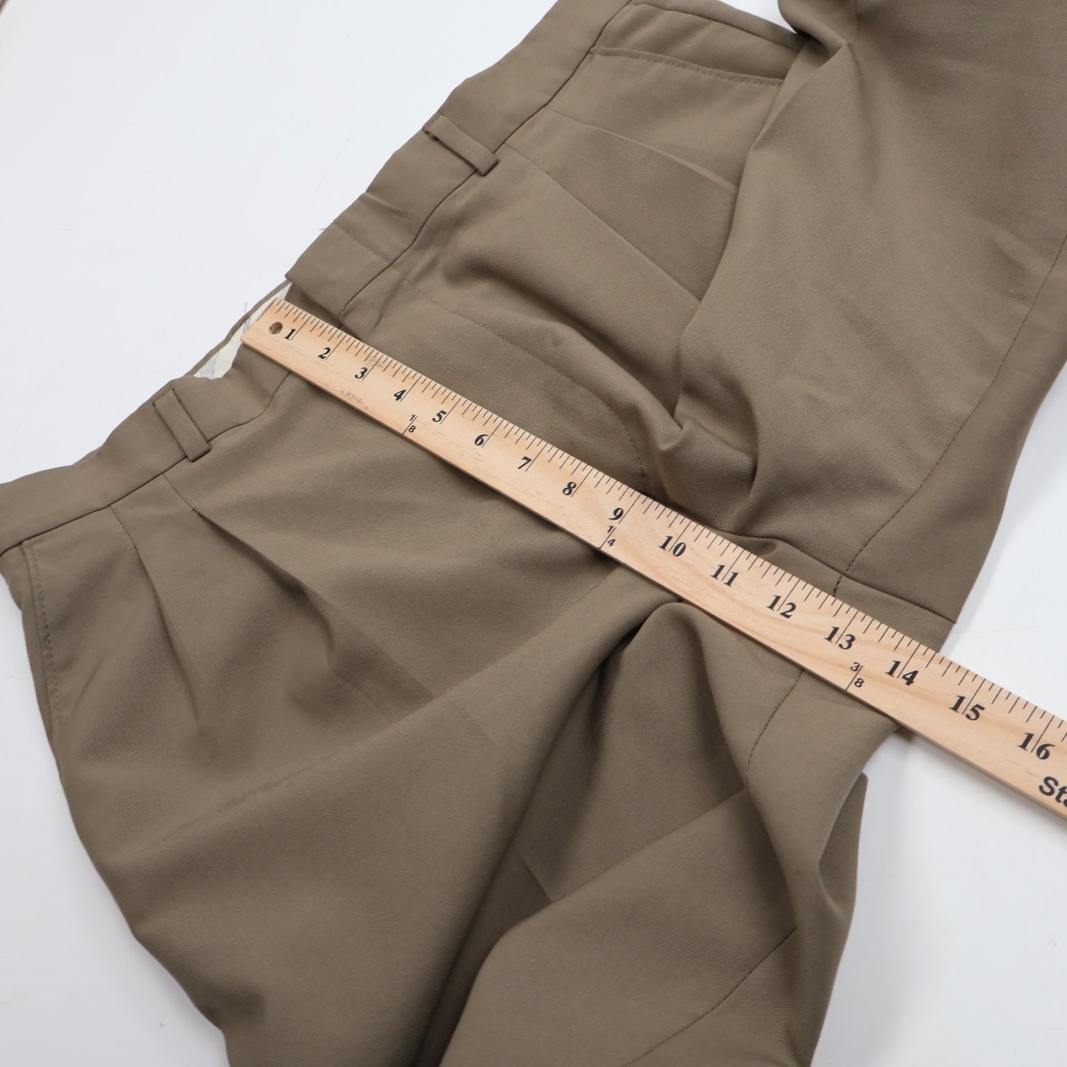 Levi's Men's Khaki W34 L30 Pleated Travelers Polyester Wool Dress Pants image 4