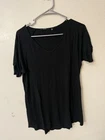 Great Tahari size XL short sleeve V-neck shirt women Black