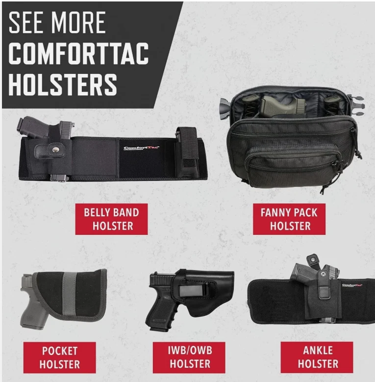 Funda de banda para el vientre para transporte oculto se adapta a Glock Sig S&W 9 m IWB/OWB Ruger nueva en caja Foto 4 de 4