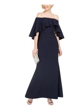 VINCE CAMUTO Womens Bell Sleeve Off Shoulder Full-Length Formal Mermaid Dress
