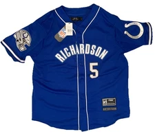 NFL INDIANAPOLIS COLTS ANTHONY RICHARDSON #5 MENS MESH M BUTTON-UP BASEBALL-NWT