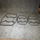 3 Vintage CORNING WARE Casserole Stand Metal Trivet Pyrex Holders Size See Pic