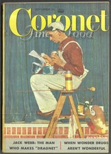 CORONET 9 1953 Ralph Ginzburg Jack Webb H-Bomb Diners Edna Ferber Jesse Owens