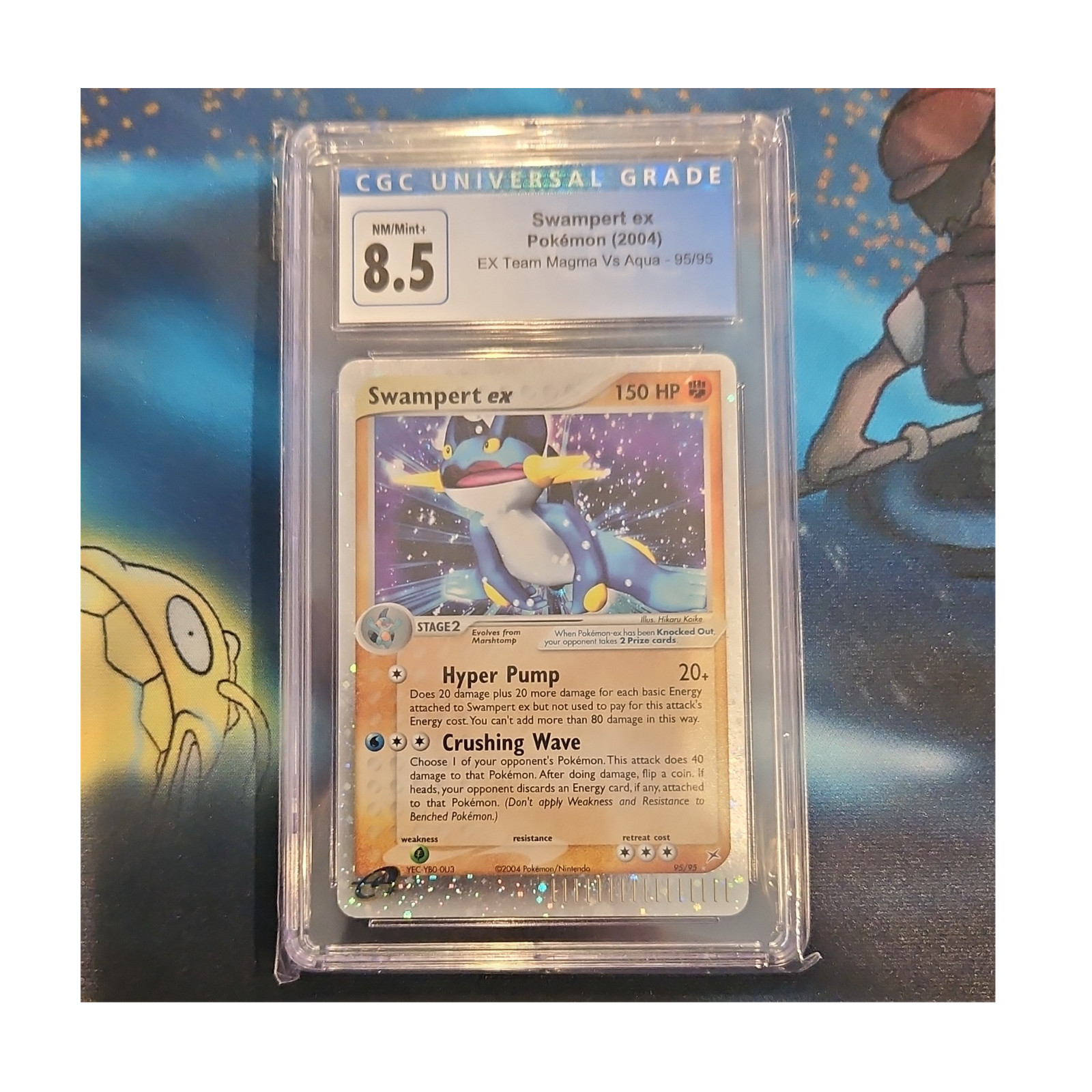 Pokémon TCG Swampert ex EX Team Magma vs Aqua #95/95 Holo CGC 8.5 English 2004
