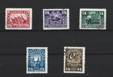 CSSR Czechoslovakia 1945 SET - used MiNo.: 455 - 459 Look!