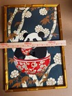 Vintage Print PANDA BEARSipping Tea. Framed Chinese Asian Paper Wall Art — photo 5