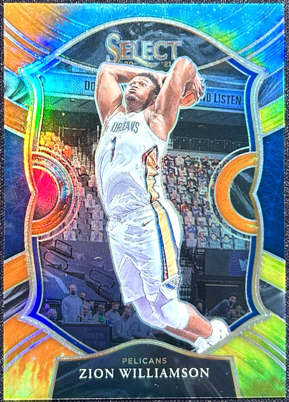 2020-21 Panini Select Zion Williamson Concourse Tie Dye Prizm /25 Pelicans #1