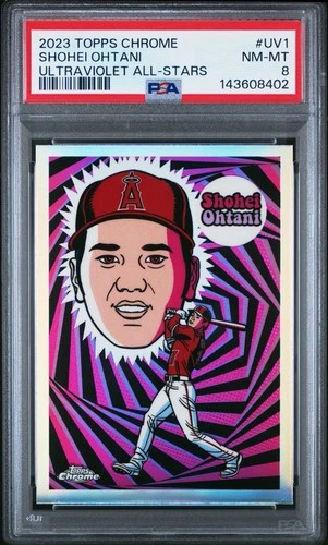 ⚾️ 2023 Topps Chrome - Shohei Ohtani - Ultra Violet All-Stars #UV-1 - PSA 8