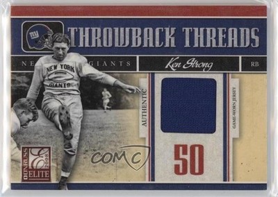 2008 Donruss Elite Throwback Threads /199 Ken Strong Sid Luckman #TTD-45 HOF a8r