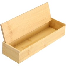 Wooden Cutlery Box with Lid, Kitchen Chopsticks Box Utensils Drawer Organizer