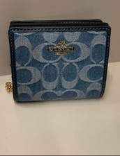 NWT Coach Snap Wallet In Signature Denim cdl51