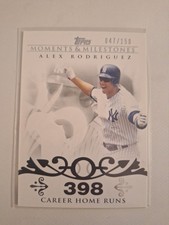 2008 Topps Moments & Milestones Alex Rodriguez #1 398 Home Runs