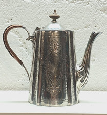 Jugendstil Antike Viktorianische Teekanne/ Kaffeekanne, versilbert E.P.B.M-26352
