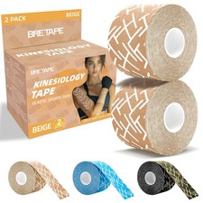 2 Rolls Kinesiology Tape 2 Inch x 16 Ft Waterproof Hypoallergenic Brown 2.20 per gallon