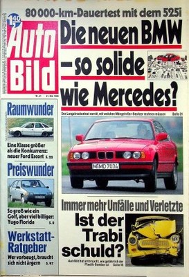 1) Auto Bild 21/1990 - Yugo Florida 1.3 mit 68PS i - Wirklich sicher? Trabant 60