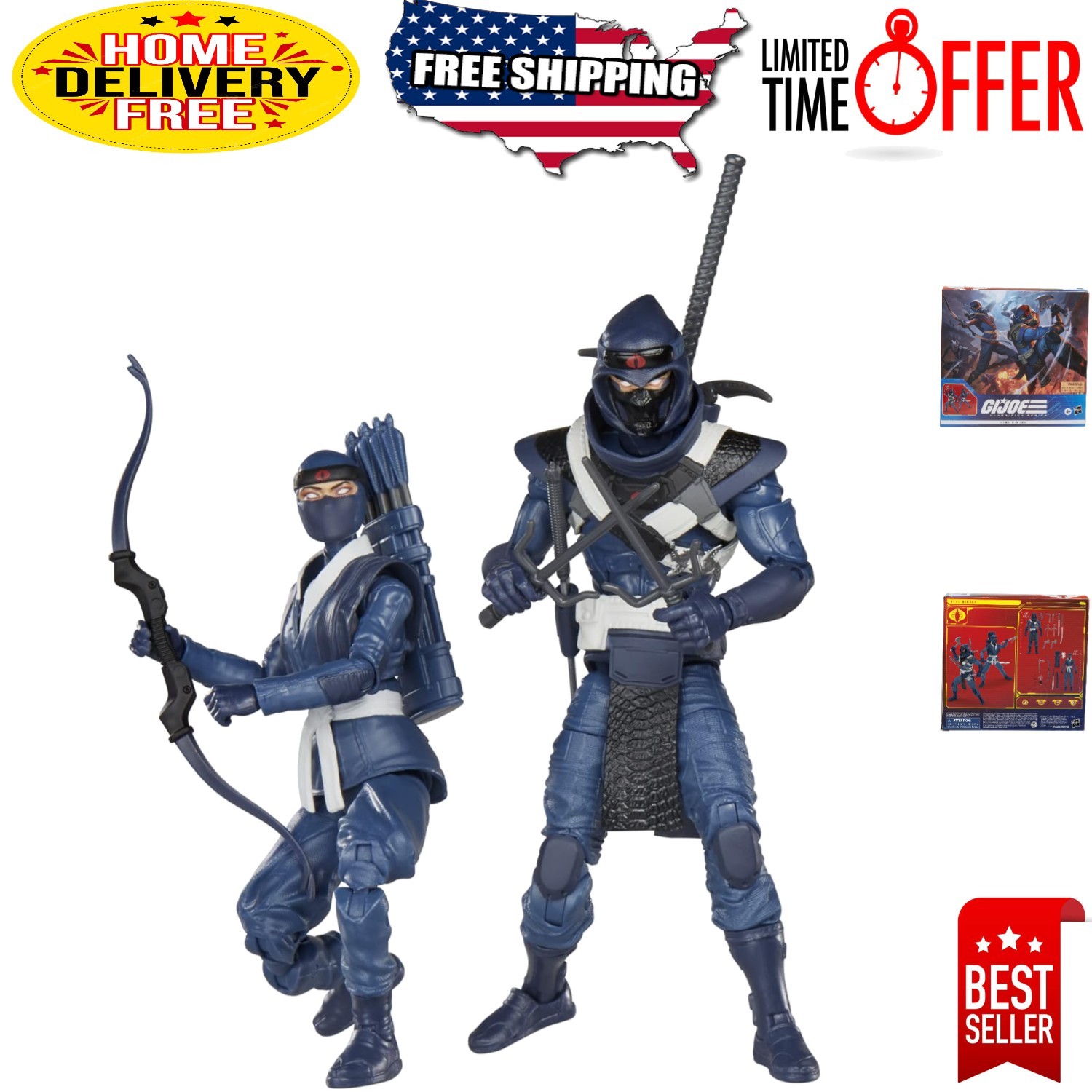 6-Inch Blue Ninjas Action Figures 2-Pack with 16 Accessories