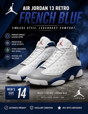 Jordan Air Jordan 13 Retro French Blue Mid To...