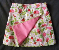 Lilly Pulitzer Wrap-a-round Skirt Reversibl 2 Button Bricabrac Girls 5/6 Vintage