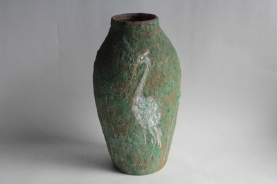 LENCI Keramik Vase Vogel Italien (63492)