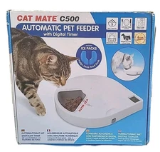 Automatic Feeder Cat Mate C500 Five-Meal with Digital Timer Cats or Dogs