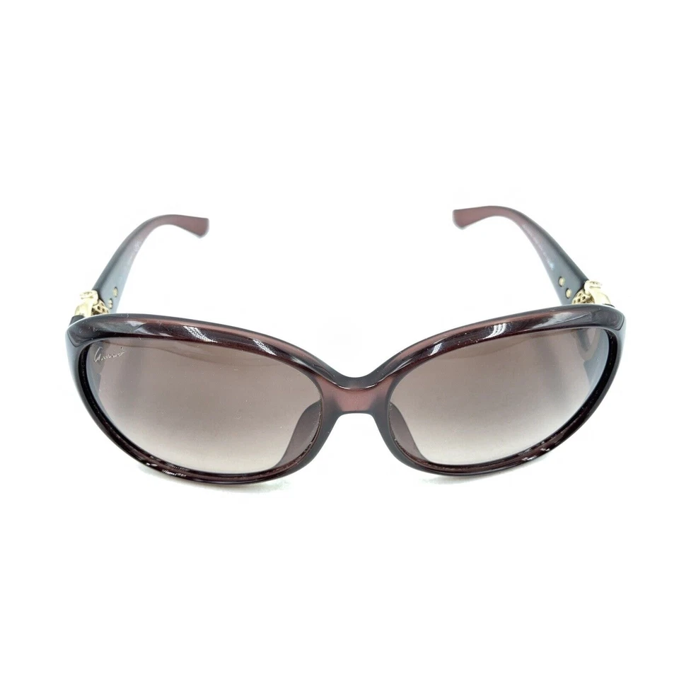 Gafas de sol Gucci GG 3726/F/S 0D0J6 púrpura translúcido lentes marrones 61-15 110 Italia Foto 2 de 4