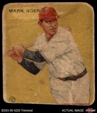 1933 Goudey #39 Mark Koenig Cubs AUTHENTIC