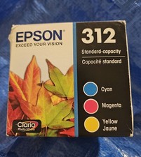 Genuine Epson 312 Standard Capacity Ink Cartridges C/M/Y BB 12/26 NEW Open Box