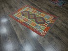 Authentic Afghan Chobi Vegetable Kilim Rug Tribal Geometric Desig Rug 2.8x4.3 Ft — photo 3