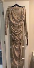 House of CB Lanetta pale sage print maxi dress small women's