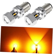 1157 7528 Amber LED Turn Signal Light Bulbs Super Bright 2057 Amber Yellow