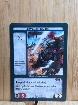 BATTLETECH TCG 1996 ''Javelin Jvn-10n'' Trading Card 