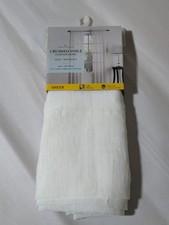 Home Classic Crushed Voile Curtain Panel 51" x 84inch. Ivory . Sheer NEW 