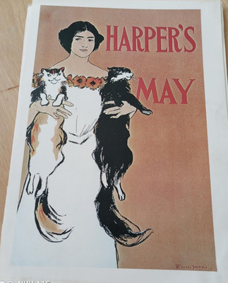 1897 Edward Penfield Original Harper's May Copy of Print from Clip Art