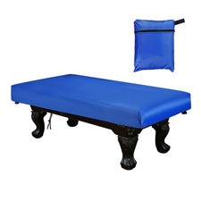 Billiard Pool Table Cover with Storage Bag,8ft Oxford Silver-Plated Blue