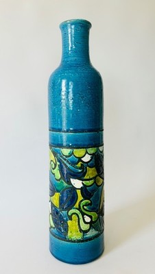 Bitossi Keramik italienische Rimini blau große Flasche Vase Rosenthal Netter Raymor