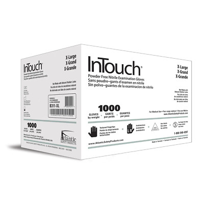 InTouch - BLACK NITRILE EXAM GLOVES - 1000 Black Nitrile Gloves per Case