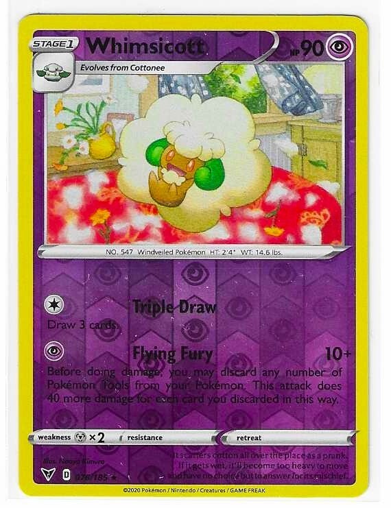 Whimsicott Pokmon TCG Cards for sale | eBay