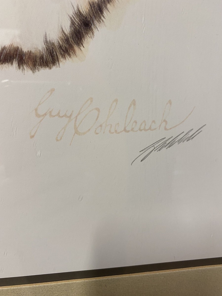 GUY COHELEACH SIBERIAN HUNTER Tiger Framed Print Lithograph Signed