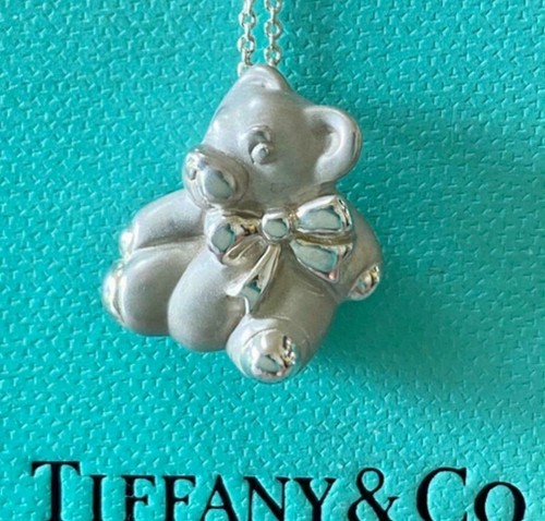 Silver Teddy Bear Necklace | eBay
