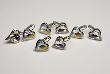 LOT OF 4 X PAIRS HEART LADIES EARRINGS WITH CRYSTALS