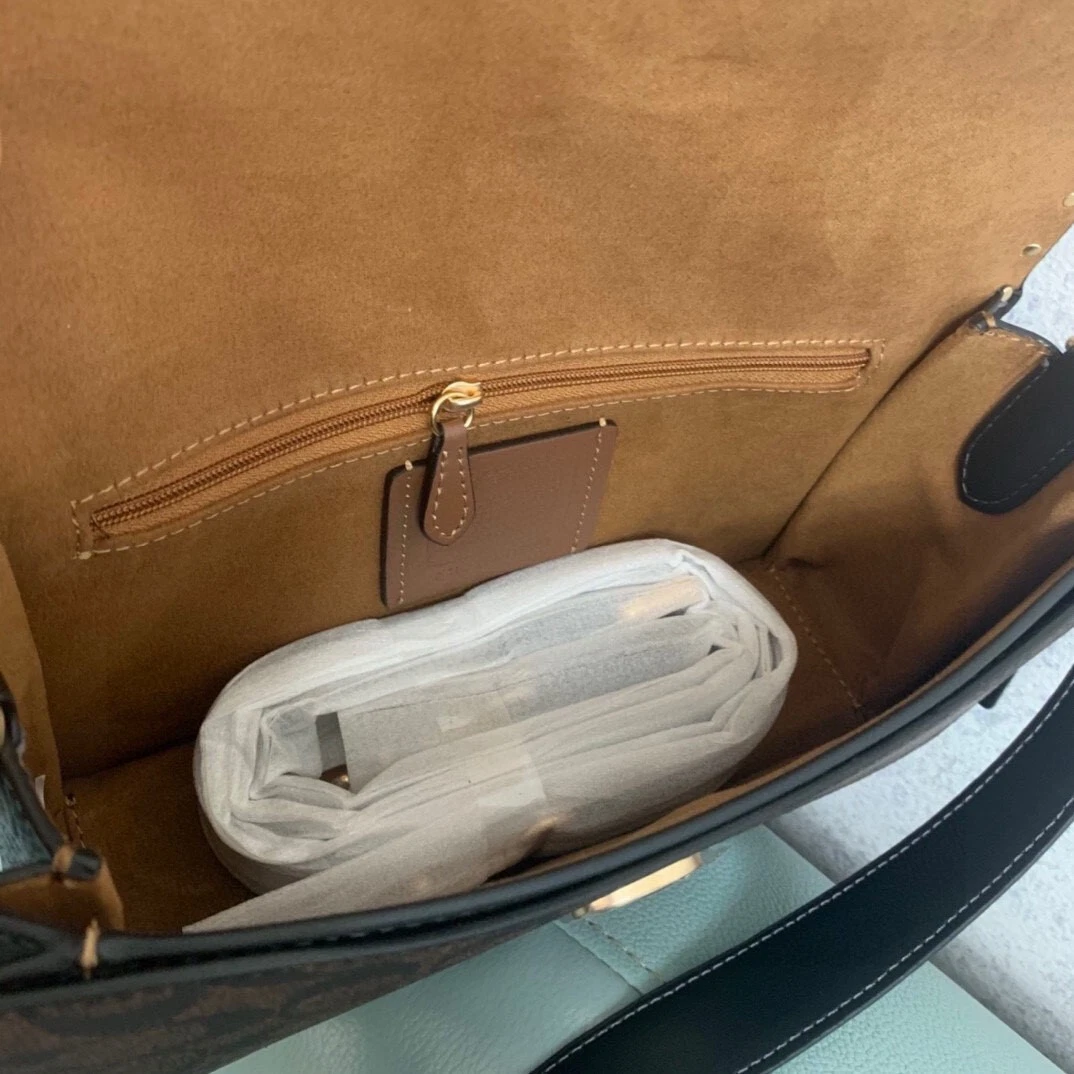 Borsa a tracolla Coach Ce563 Morgan in tela firmata colorblock con uscita Rive